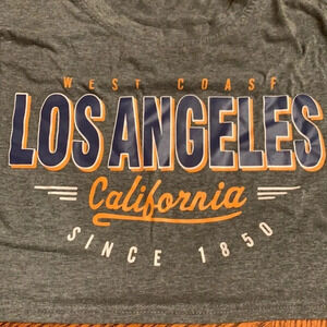 Los Angeles California Crop Tee Shirt Romwe